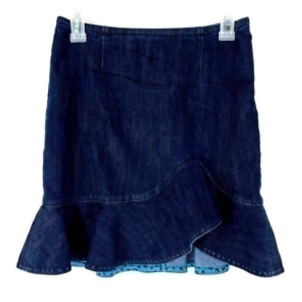 Anthropologie Leifsdottir denim tulip skirt